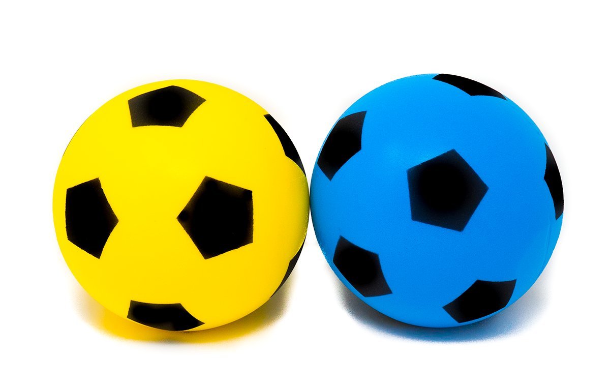 E-Deals 17.5cm Foam Balls - Bundle Packs (1 Blue + 1 Yellow)