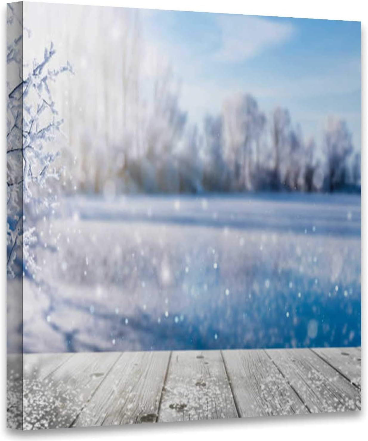Amazon Com Frozen Lake In Idyllic Winter Landscape Germany Art Print For Living Room Winter Art Print For Office Inspirational 19x19in Posters Prints