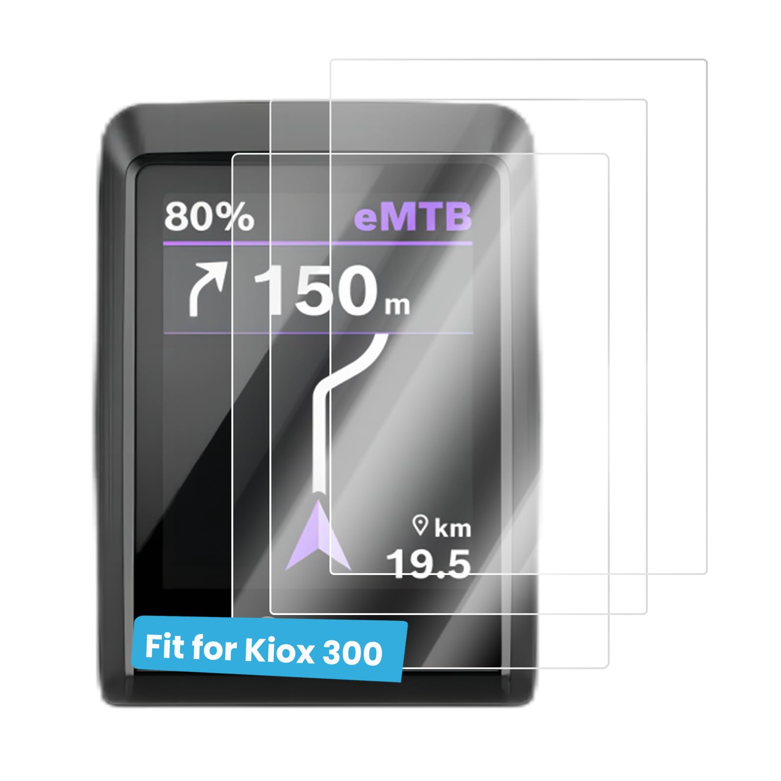 Besudo Pack of 3 Screen Protectors for Kiox 300 Tempered Glass - HD Clear Kiox 300 Screen Protector Protective Film Protection Against Water and Scratches 9H Hardness Screen Protector