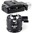 HUNTPAL Tripod Ball Head Mount for Rifle Shooting Sticks Stands Gun Rest, Arca Swiss Plate with 1/4" Screw, 3/8" Thread Mount Low Gravity Metal 28mm Diameter Ball 360° Panorama Rotation Ballhead…