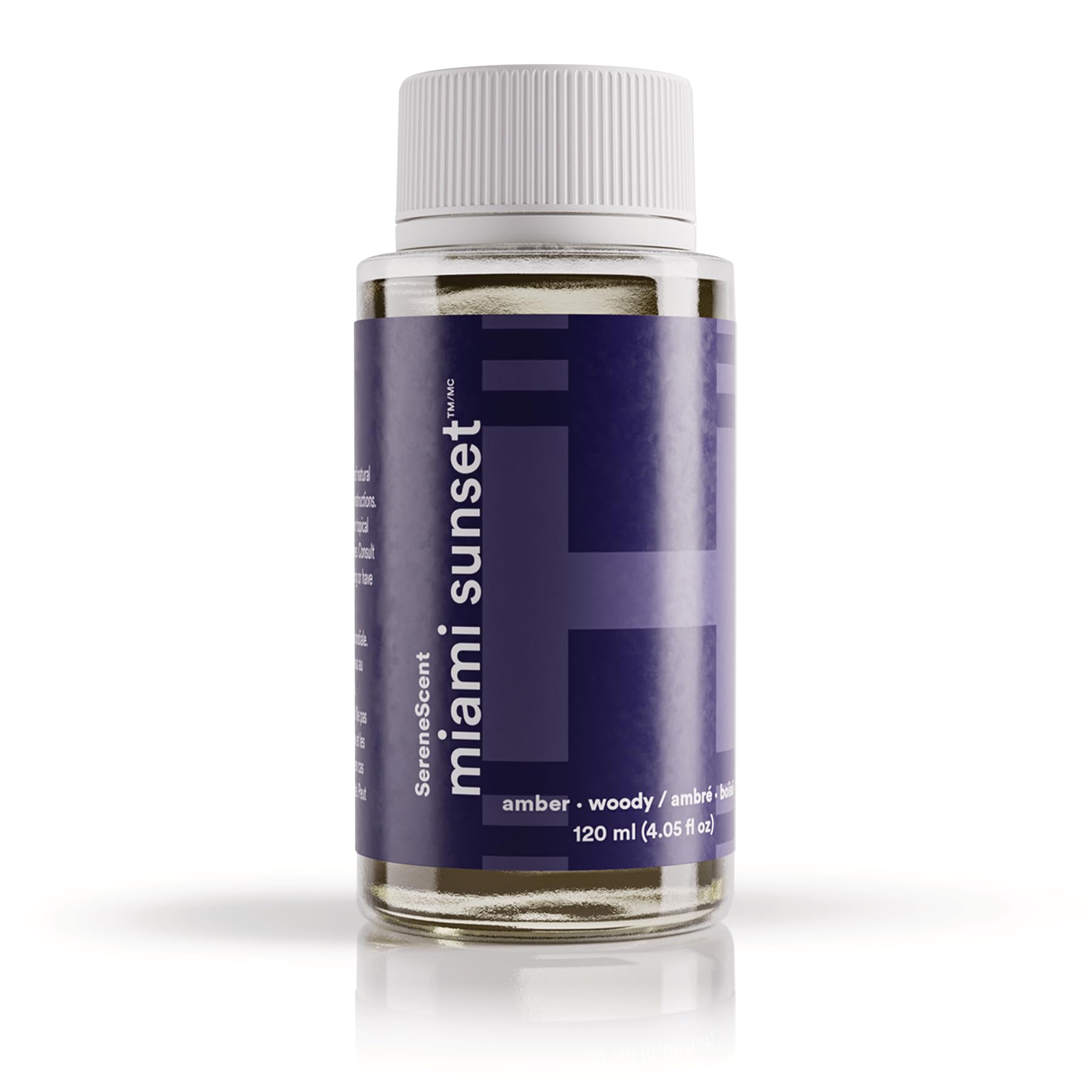 Homedics SereneScent Waterless Diffuser Oil Refill — Miami Sunset (120ml). Bright & Tropical Home Fragrance. Compatible with SereneScent Diffusers. Easy Twist Plug & Play