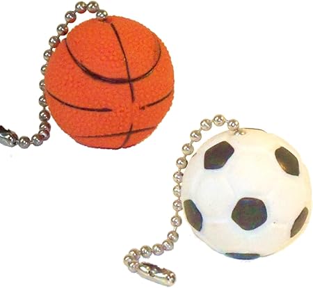 Sports Ball Ceiling Fan Pull Chains Basketball Soccer Ball