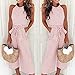PRETTYGARDEN 2018 Women's Striped Sleeveless Waist Belted, Pink, Size Small