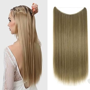 Amazon Com Iluu Hidden Invisible Flip On Wire In Synthetic Hair