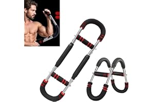 WNOEY Twister Arm Exerciser,Adjustable Spring Workout Bar, Forearm Triceps Chest Enhanced Exercise Strengthener,Portable Home Fitness Equipment