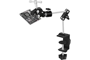 NEWACALOX Helping Hands Soldering Clamp with 16" Flexible Arm, 360° Rotating Bracket- Adjustable Clamps for Hold Hot Air Guns, PCB, Welding, DIY, Repairs, and Craft Projects