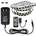 RGB LED Home Theater TV BackLight Kit,eTopxizu 3.28 Ft Black PCB 5050 RGB Waterproof Led Strip for Monitor, Screen, Background Accent Lighting With Power Adapter, Wireless Remote And Connectors