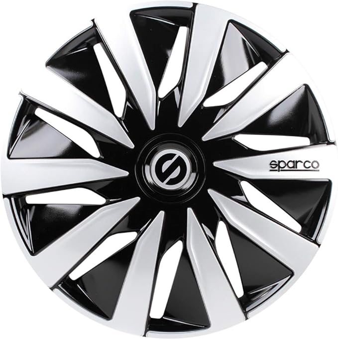 Sparco SPC1491BKSV wheel covers Lazio 14inch black/silver Amazon.co