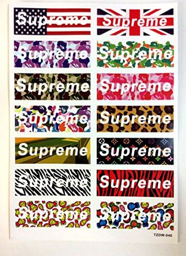 14pcs A4 Size Vinyl Sticker (Ss1) Skateboard Car Window Decal