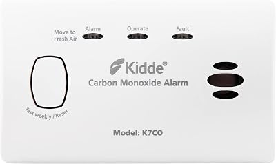 Kidde AEC8514 K7CO Carbon Monoxide Alarm White Battery Powered 10 Year Sensor