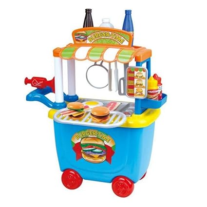 Amazoncom Kids Gourmet Burger Cart Food Truck Play Set