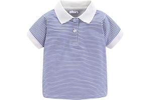 Mud Kingdom Boys Pique Polo Shirts for Toddler Short Sleeve Stripe Plain 1-9 Years