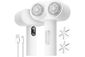 Mosthink Fabric Shaver, 2-in-1 Electric Lint Remover & Build-in Lint Brush, Large Fuzz Remover for Clothes Couch Furniture | 