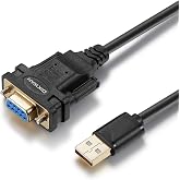 OIKWAN USB to RS232 DB9 Serial Cable Female Converter Adapter with FTDI Chipset for Windows 11,10, 8.1, 8, 7, Vista, XP, 2000, Linux and Mac OS X 10.6 (10ft)