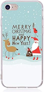 Amazon Co Jp クリスマス電話ケースiphone Se 6s 6 7 8 X 10適用シリコーントナカイサンタクロースカバー ミルキーホワイト Foriphone8 ペット用品
