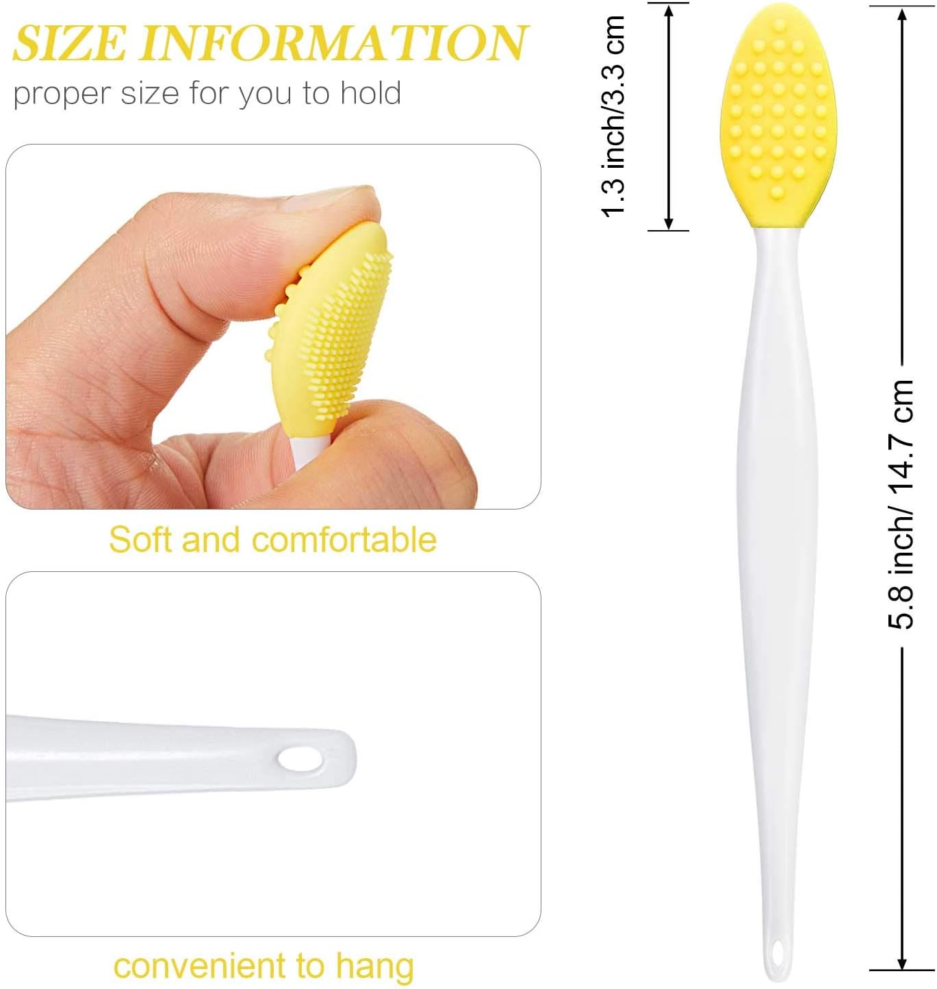 Silicone Exfoliating Lip Brush Double-sided Lip Brush Soft Cleaning Lip Brush Beauty Tool for Smoother Skin and Fuller Lip Appearance, 6 Colors (18): Beauty