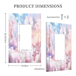 Colorful Abstract Clouds 1 Gang Light Switch Cover