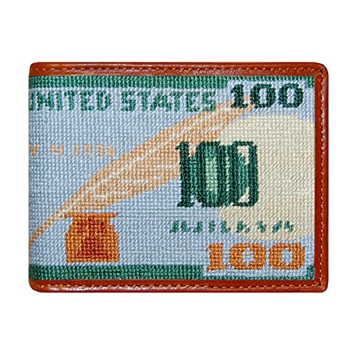 Smathers & Branson Men's Needlepoint Bi-Fold Wallet Benjamin/Multi