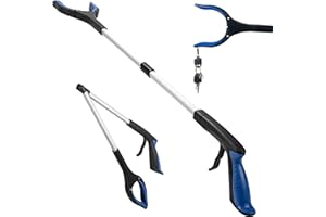 MEIYA Grabber Tool, 32" Grabbers for Elderly Grab it Reaching Tool Heavy Duty with Rotating Jaw and Magnets, Anti-Slip Wide Claw Opening Reacher Grabber Pickup Tool, Reachers and Grabbers for Seniors