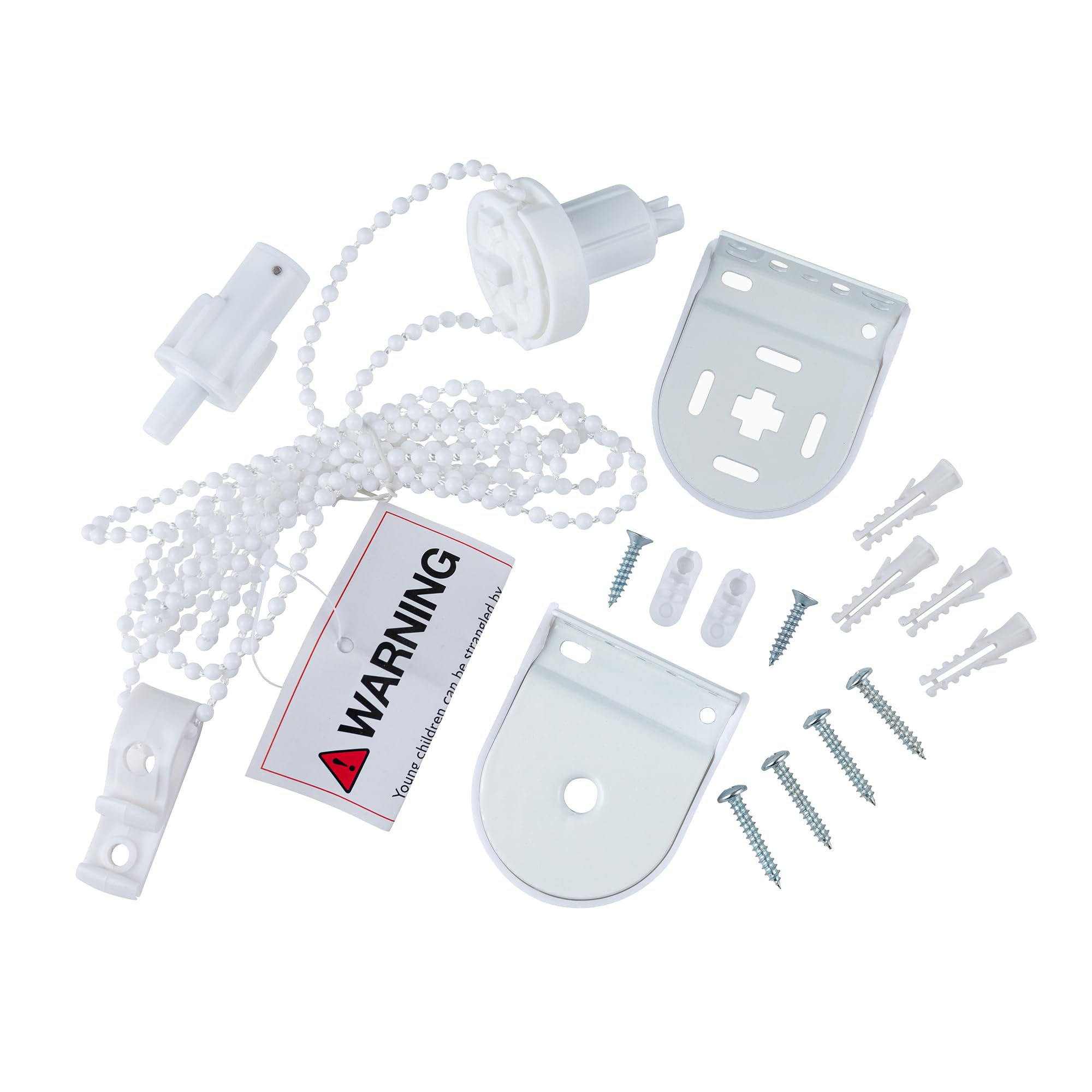 A.Unique Home Heavy Duty Metal Premium Quality Roller Blind Fittings Spare Replacement Kit (25mm)