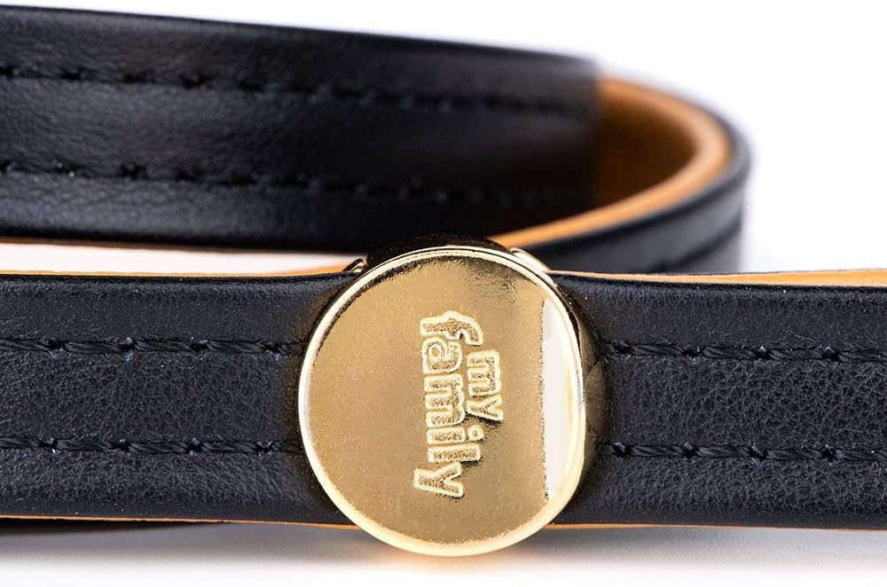 MyFamily Leather leashes Made in Italy Hermitage Collection, Black, 1,6/110 cm - Image 3