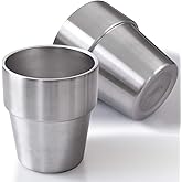 Newk Stainless Steel Cups, 10 Oz Metal Cups, Double Wall Drinking Tumblers for BBQ/Home/Office/Party/Driving – Set of 2 packs
