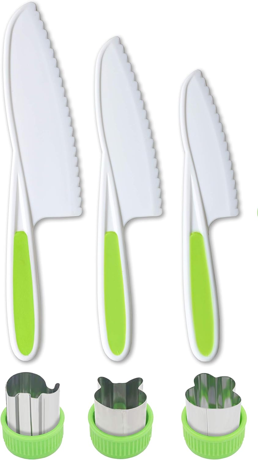 Tovla Knives for Kids 3-Piece Nylon Kitchen Knife Set ...