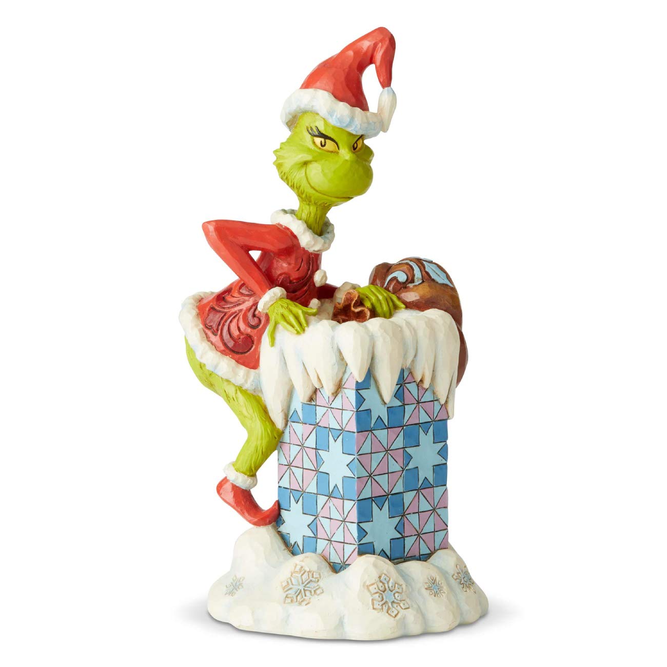 Grinch by Jim Shore Grinch Climbing Into Chimney Figurine 6004066