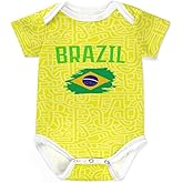 Gkqgzz Soccer Baby Jersey Soccer Romper Outfit for Baby Boys & Girls,2024 Soccer National Team Baby Bodysuit