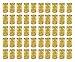 Hyamass 50pcs Aluminum Hollow Out Dreadlocks Beads Metal Hair Ring Decoration Braiding Hair Jewelry (Gold)