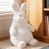 ARELUX Giant Big Rabbit Plush Large Stuffed Animal Hugging Pillow 22in Length (18in Sitting Height): Soft Jumbo Sleeping Body Warm Fluffy Pillow Adorable Chubby Plushie Toy Gifts for Boys Girls