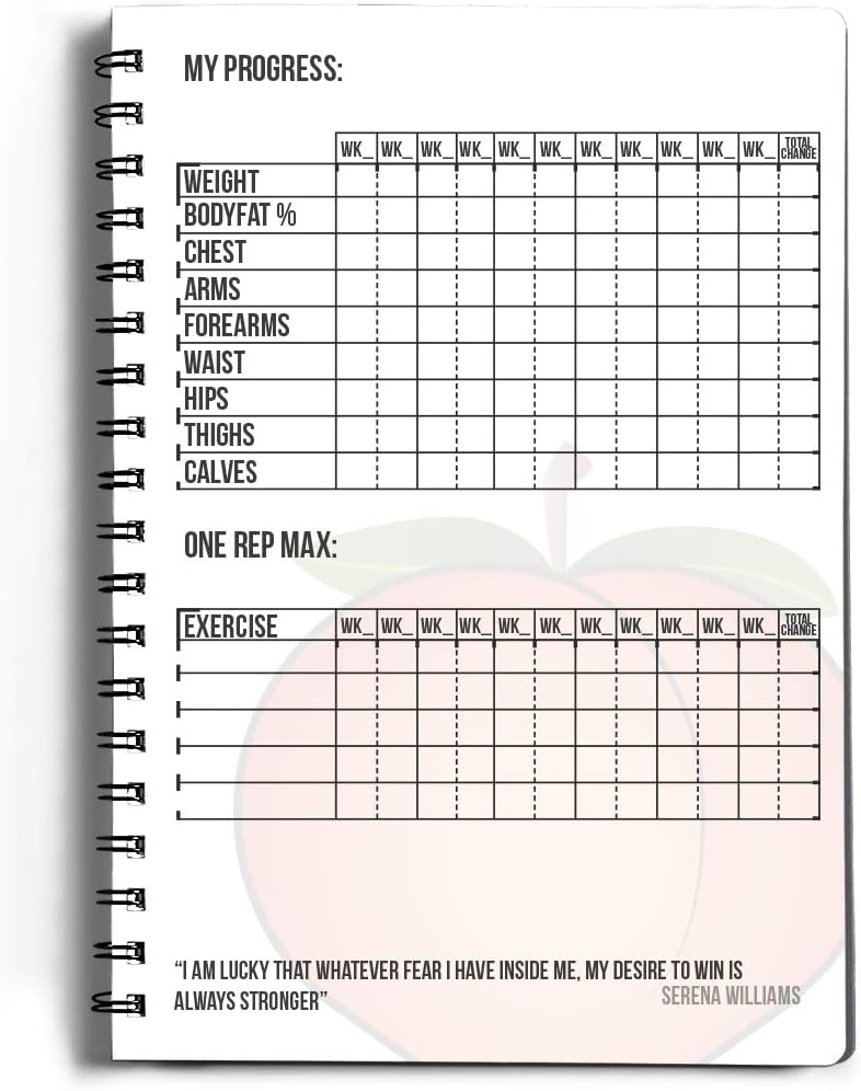 Workout Planner for Daily Fitness Tracking & Goals Setting, A5 Size, 6” x 8”, Peachy Pink, Improved Thicker Cover - Image 5
