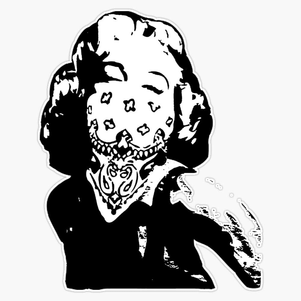 Retail Stores Marilyn Monroe Wear Bandanna Gangsta Sticker Vinyl Decal Wall Laptop Window Car Bumper Sticker 5 Automotive Best Selling Www Icamek Org
