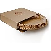 BakeBarn Parchment Paper for Pie Weights and Pans, Plastic Free Packaging, Pre Formed fit 8,9,10 Inch Dish, Natural Unbleache