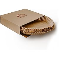 BakeBarn Parchment Paper for Pie Weights and Pans, Plastic Free Packaging, Pre Formed fit 8,9,10 Inch Dish, Natural Unbleache