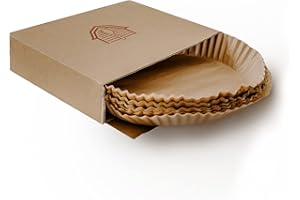 BakeBarn Parchment Paper for Pie Weights and Pans, Plastic Free Packaging, Pre Formed fit 8,9,10 Inch Dish, Natural Unbleached Food Grade Non-Stick Liners, High Heat Safe, Designed in USA, 50 Sheets