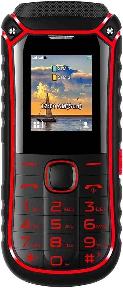 IKALL K34 3000 mAh Powerbank Phone with Big Torch (Black and Red)
