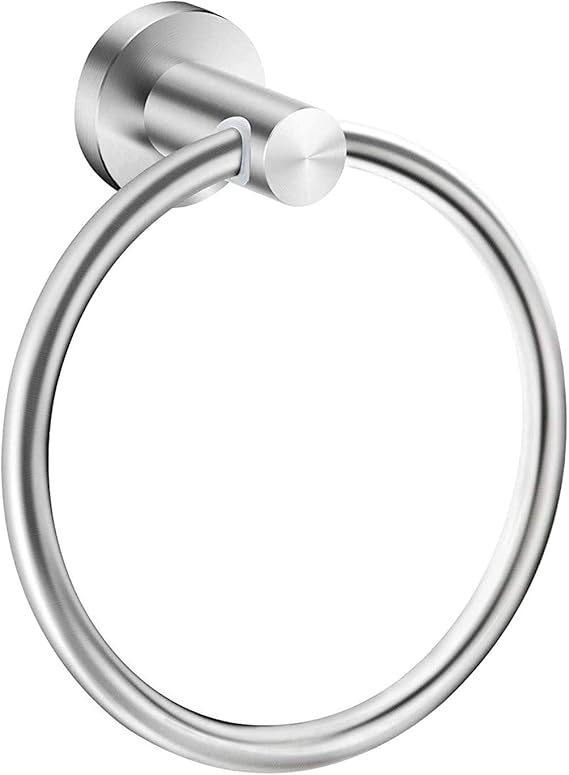 KINOEE Towel Ring; Bathroom Hand Towel Holder; Brushed Nickel Circle