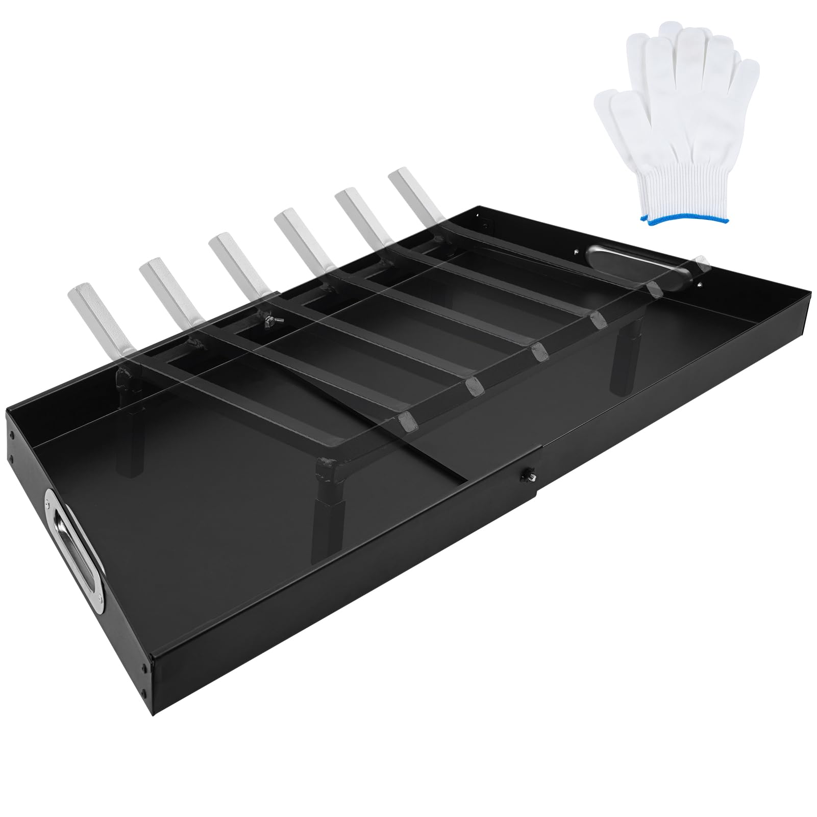 Photo 1 of 2 Piece Fireplace Tray Ash Pan,Adjustable Fireplace Tray for Up to 32" Fireplace Grates,Expandable Fireplace Ash Pan for Ash Collection,Large Trapezoid Stainless Steel,Fireplace Removable Ash Tray