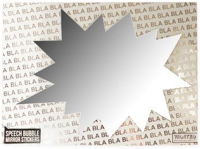 Comic Bubble Mirror Self Adhesive Stickers