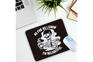 1 Pcs Gothic Skeleton Non-Slip Rubber Mouse Pad Gifts for HR Coworker Friend Supervisor Home Office Desk Accessories Laptop D