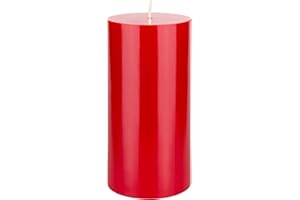 Mega Candles 1 pc Unscented Solid Red Pillar Candles, Hand Poured Premium Wax Candle 3 Inch x 6 Inch, Home Décor, Spas, Weddings, Occasions, Party, Centerpieces, Holidays, Vigils, Prayers