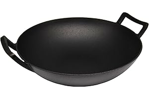 Cuisiland 36cm Pre-Seasoned Cast Iron Wok
