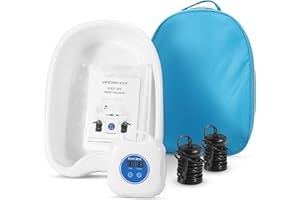 VEICOMTECH Upgrade Ionic Foot Bath Detox Machine - Ionic Detox Foot Bath, Foot Detox Machine, Touch ON/OFF, LCD & Timer for Home Use Beauty Salon (2 Arrays,100 Liners,1 Blue Bag)