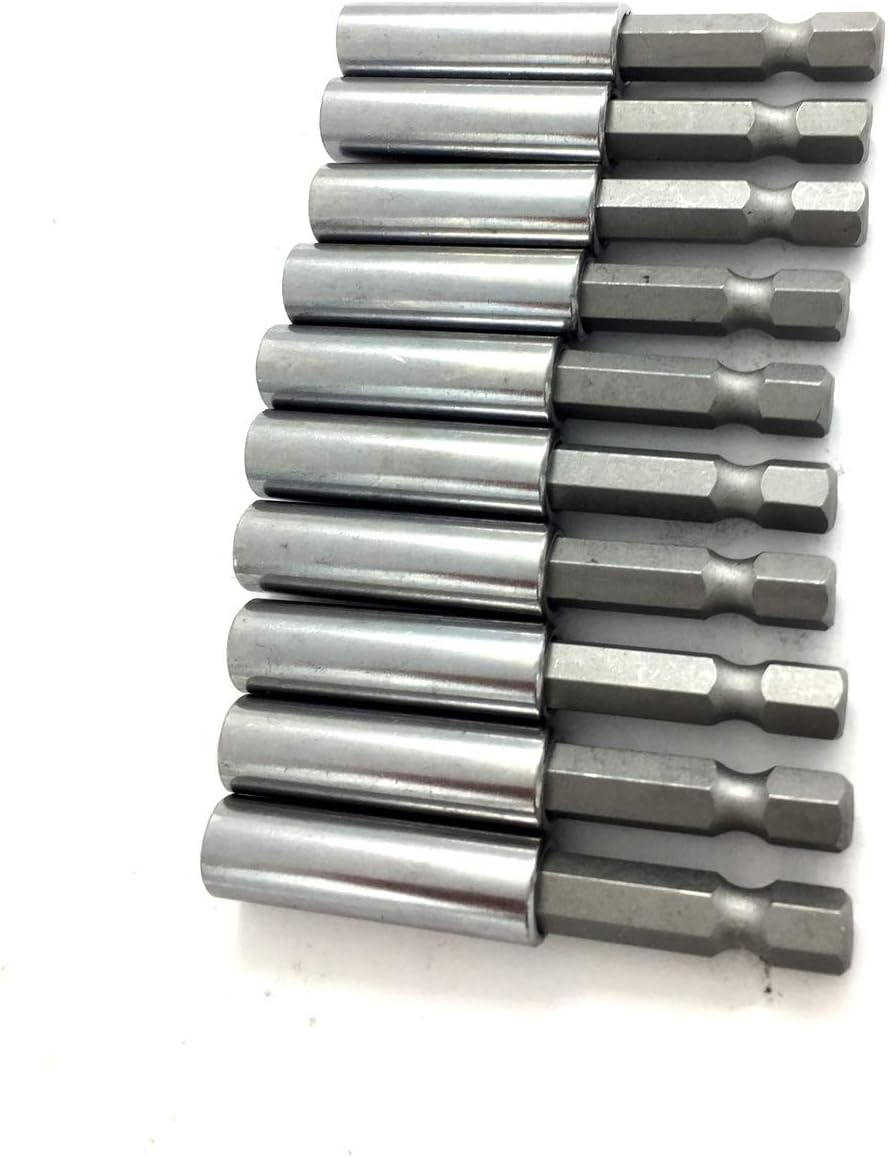 PANOVO (10pc)Power Nuts Driver Drill Bits Tools Set Metric Socket Wrench Screw 1/4'' Driver Hex Shank,Magnetic Extension Socket Drill Bit Holder 1/4" Hex Power Tools