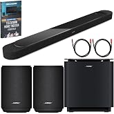 Bose New Lifestyle Ultra Soundbar + 2X Wireless Speaker + Subwoofer Bundle | Black, Model 892930-1100, Includes 2x Deco Gear HDMI Cable + Home Theater Guide eBook