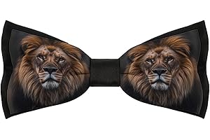 Lion Male Adjustable Bowties for Men Pre-Tied Bow Tie Formal Neck Ties for Business Party Wedding