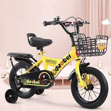 Amazon Co Jp キッズバイク自転車自転車子供用自転車12インチ 14インチ 16インチ 18インチ自転車ベビーカー子供のおもちゃのホイール 自転車3 8歳 黄 12 ホーム キッチン