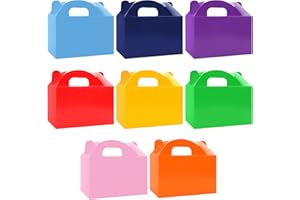 Moretoes 48pcs Treat Boxes, Party Favor Boxes, Multi-color Goodie Gift Boxes for Candy, Snacks, Candy Gable Boxes for Kids, Toys, Birthday Party, Wedding, Halloween, Christmas, 6 x 3.5 x 3.5 Inch