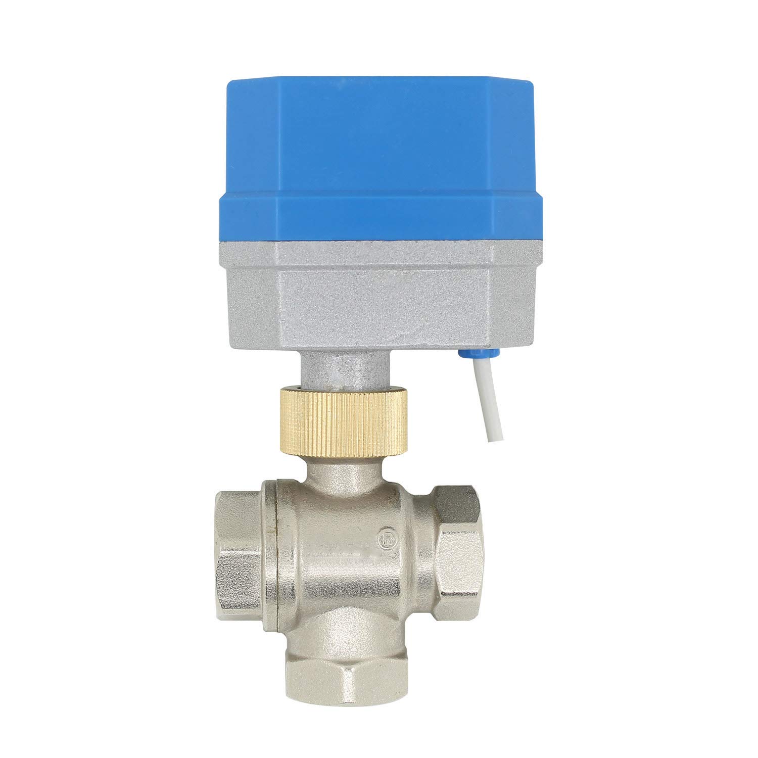 L Type - 3 Way motorised Valve 1/2 inch Electric Ball Valve Stainless Steel Motorized valves Electric Valve 12v DN15
